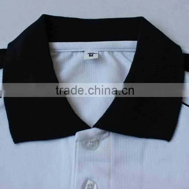 sports wear fabric 100% polyester white fast dry polo shirt polo t shirt china factory