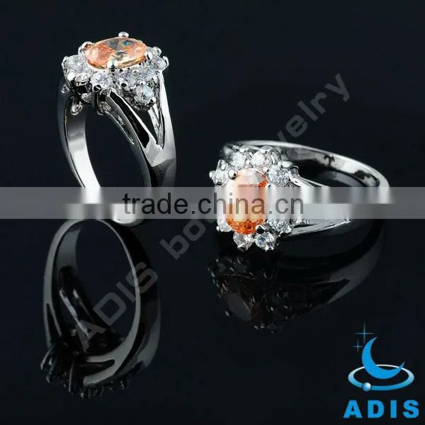Three stone colors fashion finger rings for girls