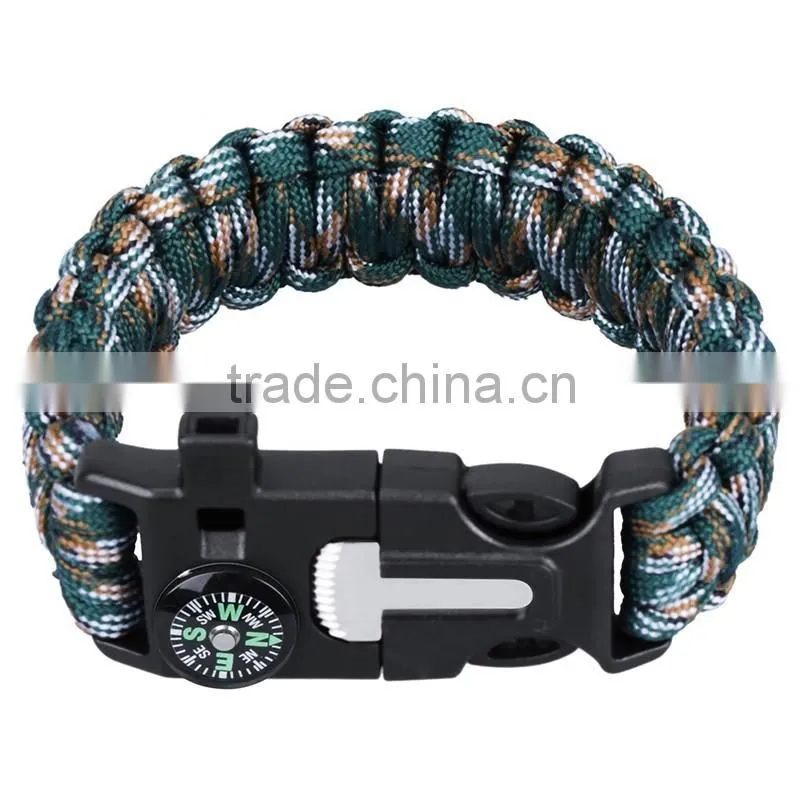 High bear capacity paracord bracelet with whistle buckle,paracord bracelet weave patterns