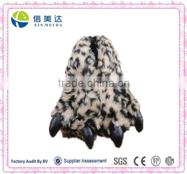 Winter warm fluffy Dinosaur Claws comfortable plush slipper