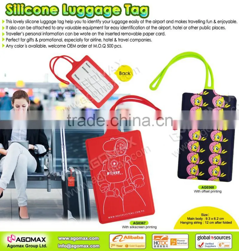 New trend product business gift stylish silicone hotel luggage label
