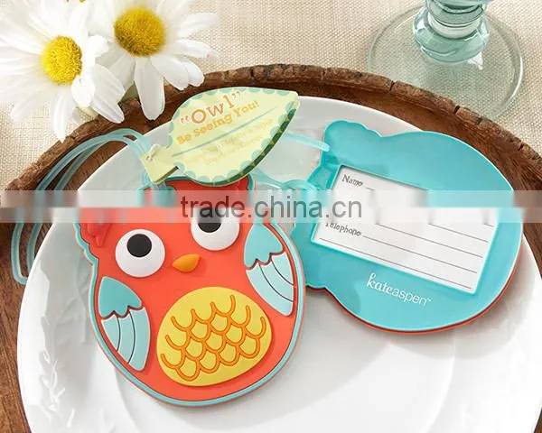 Owl luggage tag favor wedding baby shower party favor guest gift