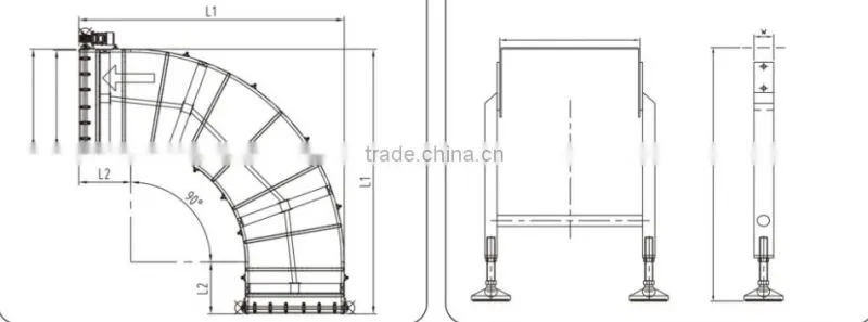 360 degree modular conveyor line for material handling transport
