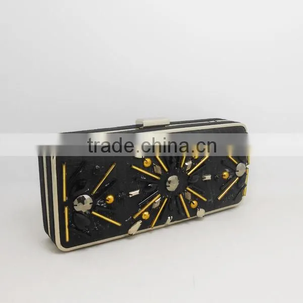 New design PU beaded evening bag