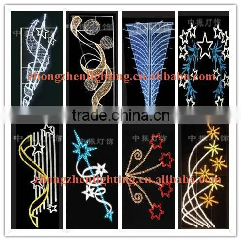 Long lifespan decorative street motif light pole mounted motif light