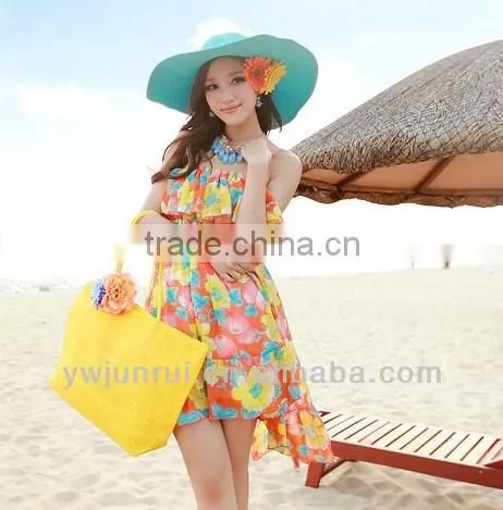 whoelsale cheap ladies straw beach bag