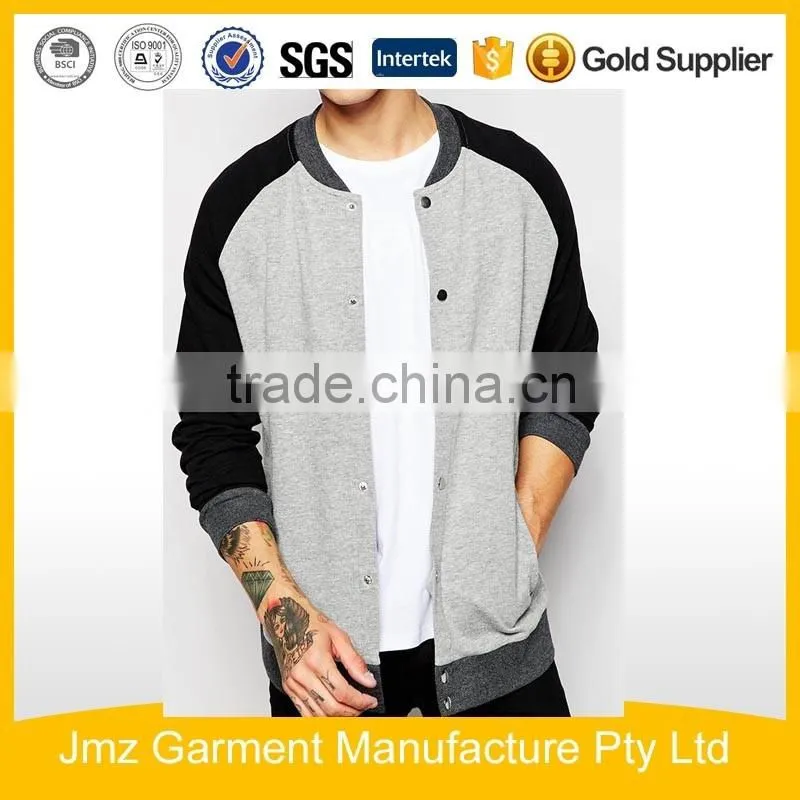 black cotton men jacket factory/ zippers jacket factory for men