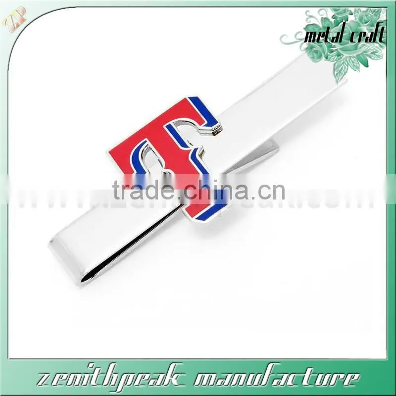OEM/ODM Service Custom silver school tie bar / tie pin / metal tie clip
