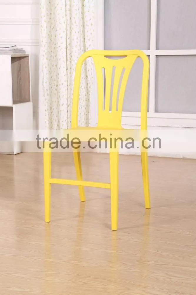 Modern cheap full plastic occasional red dining chair PP040