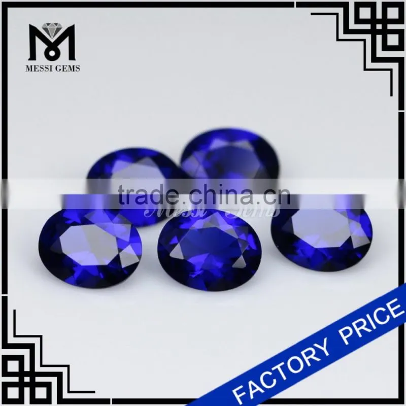 synthetic spinel rough spinel gemstone oval bule sapphire