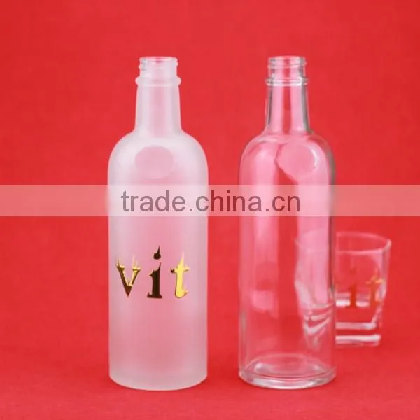 Nice printing froster bottle 600ml juice glass bottle juice glass bottle