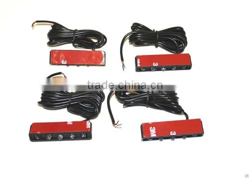 4 Black 5 LED Motorcycle TURN Signals Blinker Rear Peg Front Softtail HD
