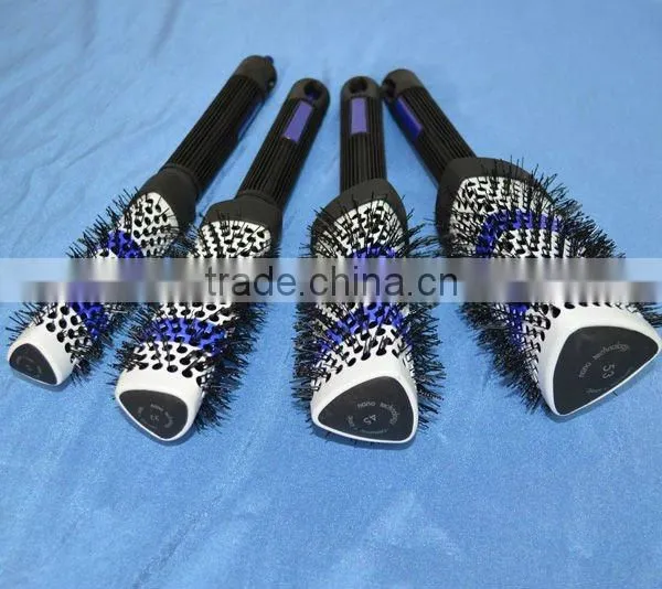 OEM Cool Nylon Rotating Triangle, Square, Round Hair Brush professional