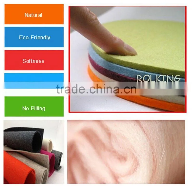 1mm 2mm 5mm color wool felt for craft