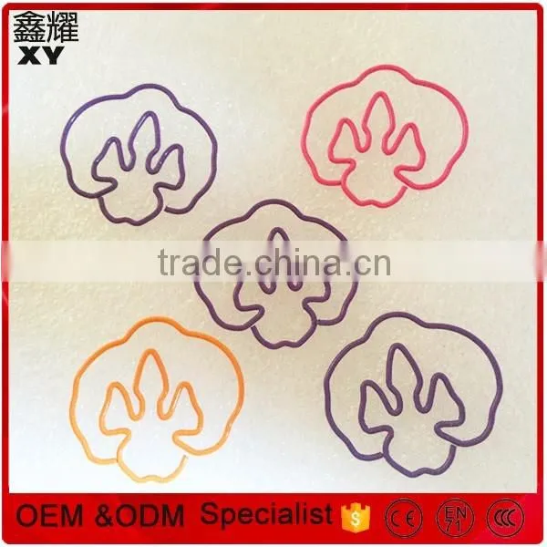 Metal wire stationery types of OEM design colorful paper clips