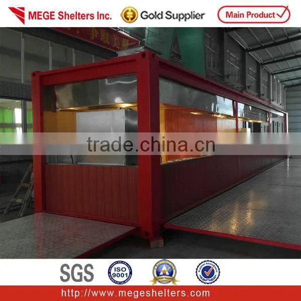 Portable container cook room with electricity and water system