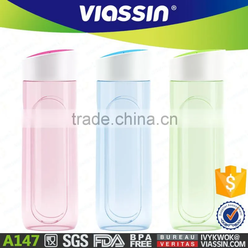 A147 new design fashion 560ml plastic sport infuser water bottle with handle mega shantou shuanghuan viassin
