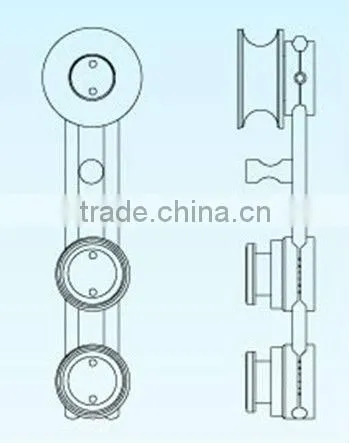 Glass door sliding roller HS07M020C