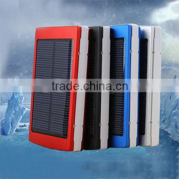 12000mAh Portable Solar Mobile Phone Charger Power Bank Red