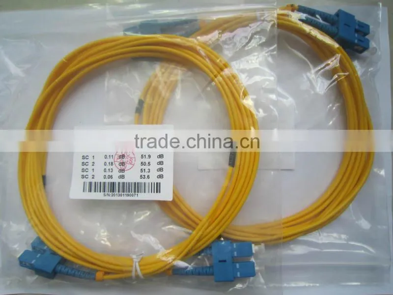 sc/apc singlemode/multimode optical fiber patch cord,sc fiber optic patch cord price per meter