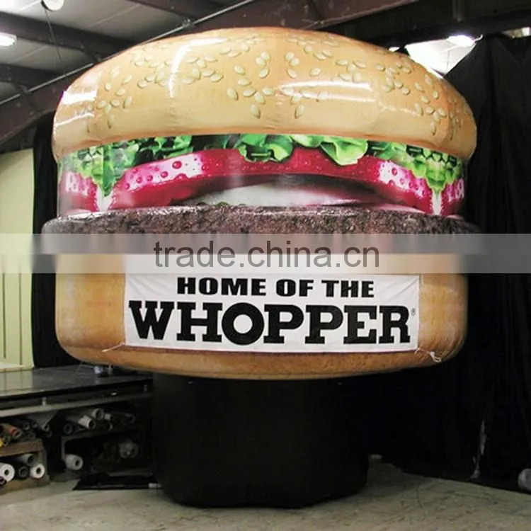 M giant helium inflatable hamburger for promotion