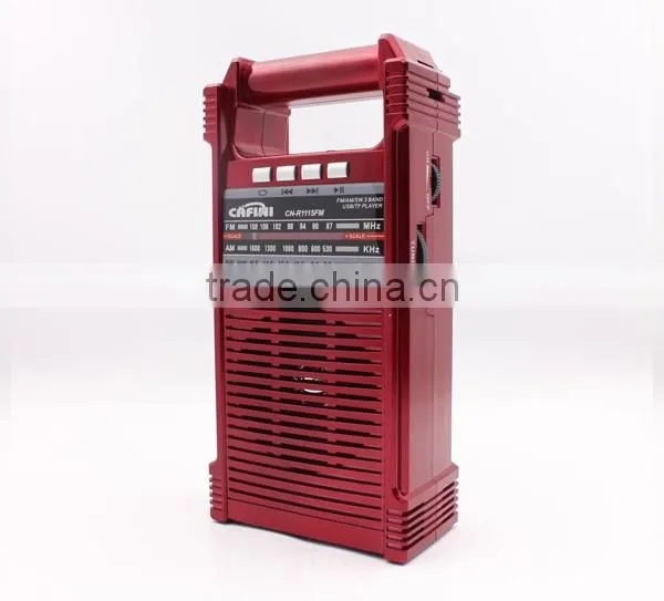 Factory sale mini portable fm radio with flashlight
