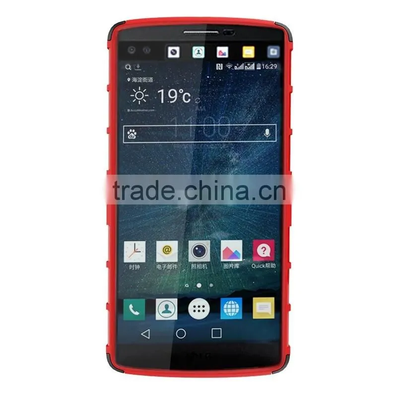 cheap goods from china For LG V10 G4 Pro PC + TPU Shockproof Hard Hybrid Rubberized Kickstand Case, case for lg v10 g4 pro