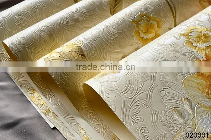 foam backed vinyl wallpaper with big flower