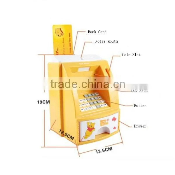 2015 best money box Kids bank ATM machine