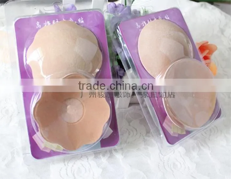 Round and flower shaped cloth nipple cover pasties biogel sexy decorative nipple cover
