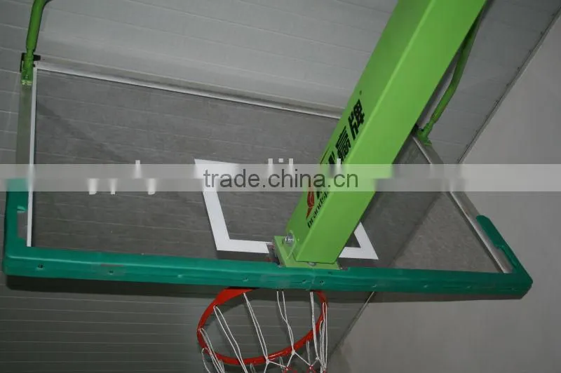 Single-arm outdoor/indoor basketball stand