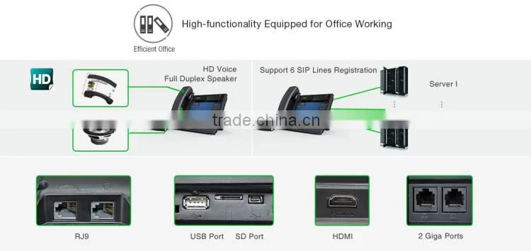 Color Display Android 4.2 Smart IP Phone Video Phone