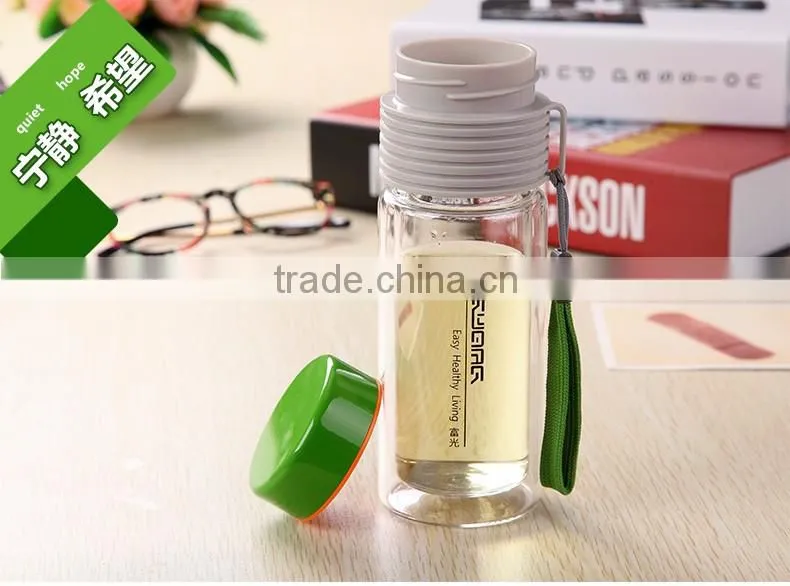2015 Bpa Free Fancy Voss Water Glass Bottle Wholesale With Silicone Sleeves
