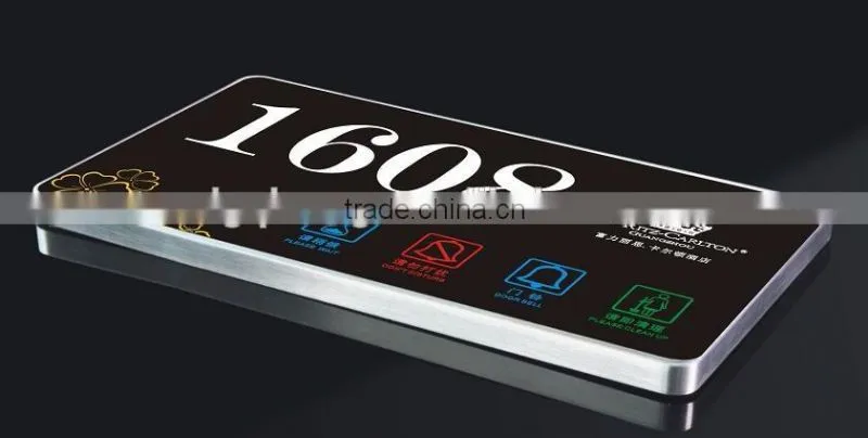 Hospital Electronic DoorplateTouch Doorbell Switch with LED Room Number Display