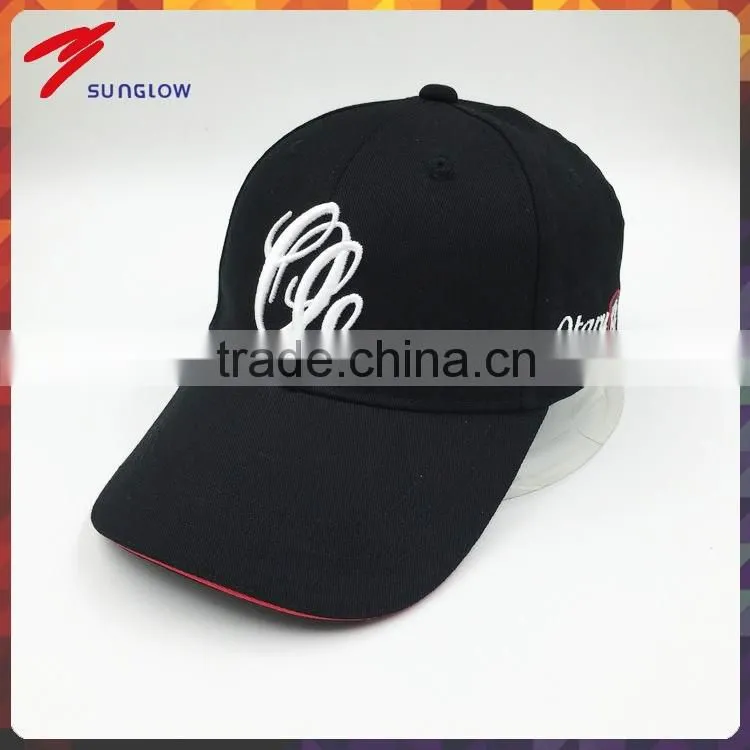Wholesale 3D embroidery adjustable velcro golf hats for men sun protection