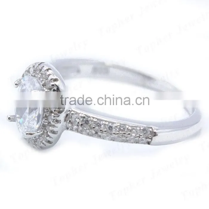 Wholesale 925 sterling silver zircon wedding ring