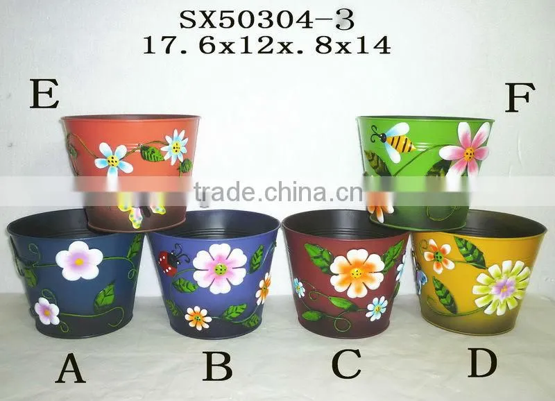 2014 new metal flower pot for gardening