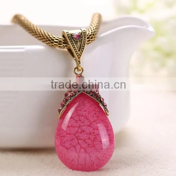 European Women Stone Alloy Necklace Wholesale