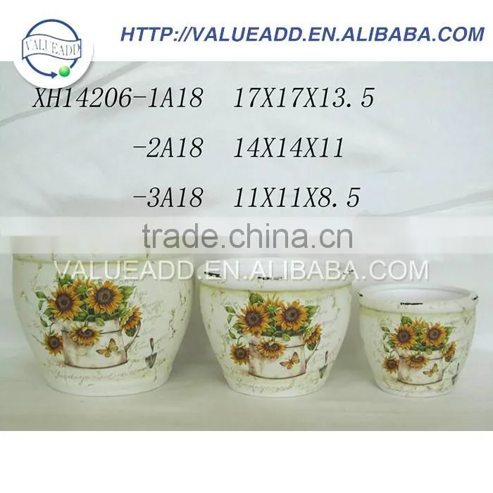 High quality ceramics coffee cup flower pot fashion designed
