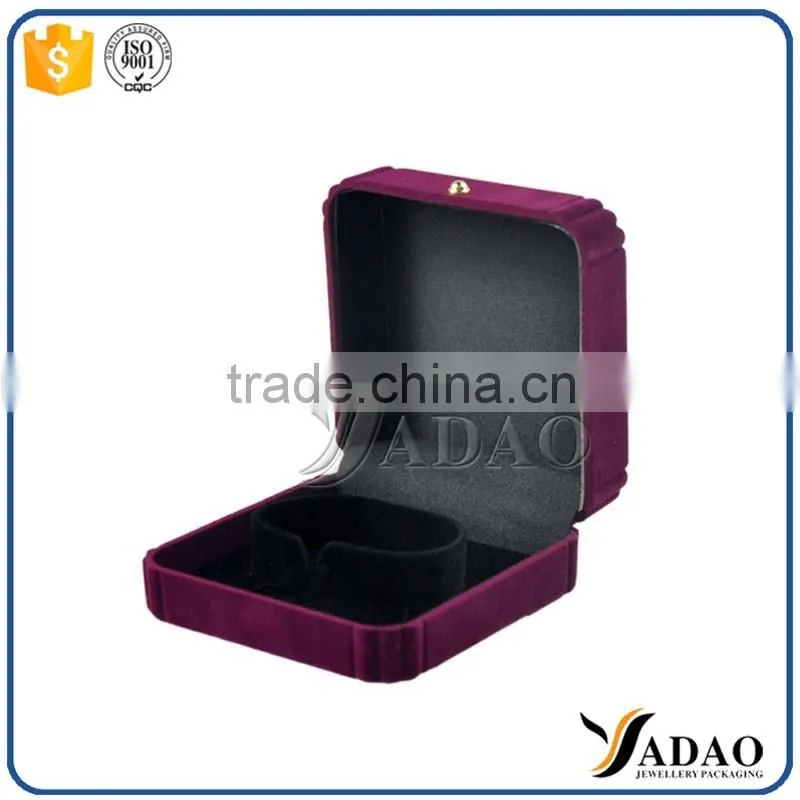 High-grade velvet small flocking jewelry gift packaging box