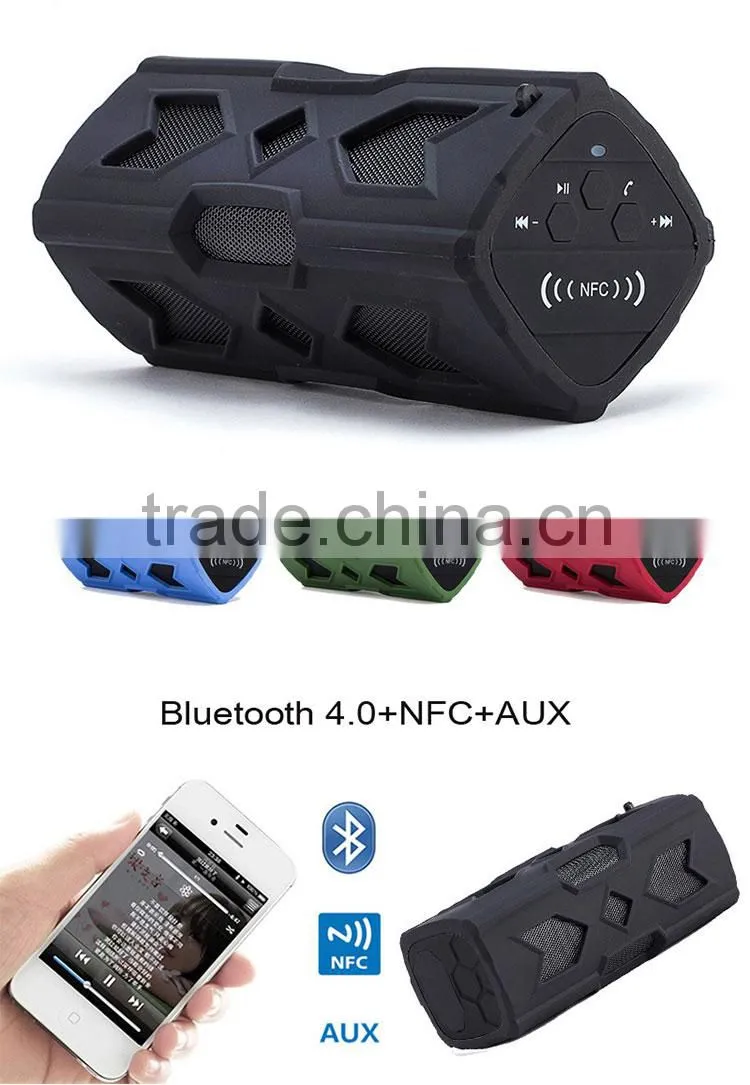Portable hands-free call waterproof powerbank wireless bluetooth speaker with nfc function