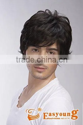 Men's toupee,synthetic hair lace wigs for men price