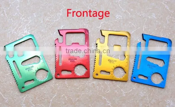 Military Pocket colourful Credit Card Knife Emergency Camping Survival Kit