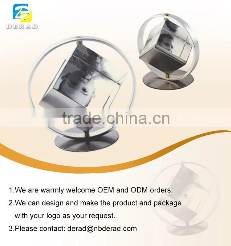 Crystal Photo Frame Revolving Aluminum Picture Frame