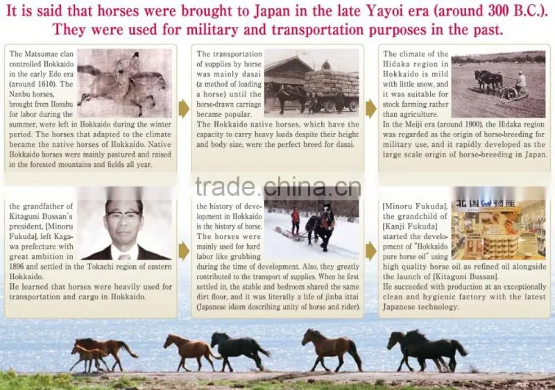 High quality and Japanese japan oil for men horse oil with excellent moisturizing effects