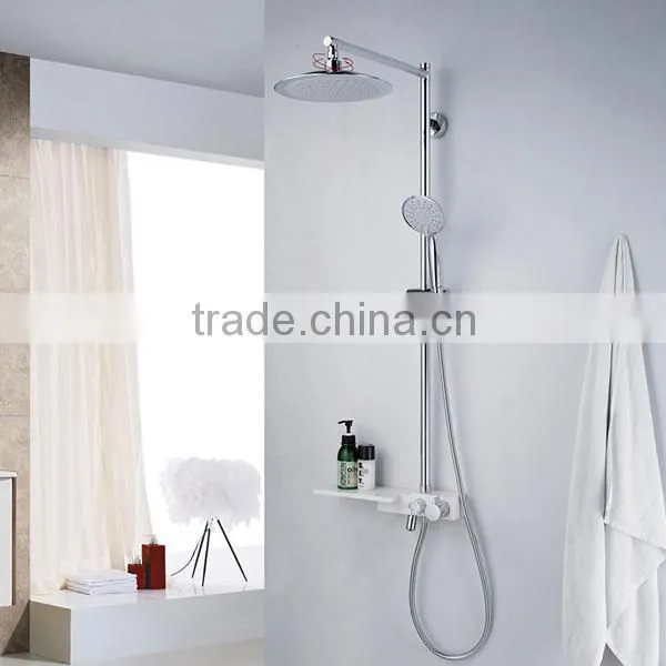 contemporary brass shower set, china sanitary ware shower set, hard tube brass shower set