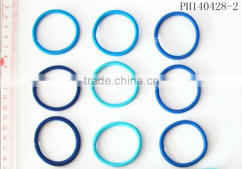 Rubber hair elastic,plain hair scrunchy, different color ponytail for girls