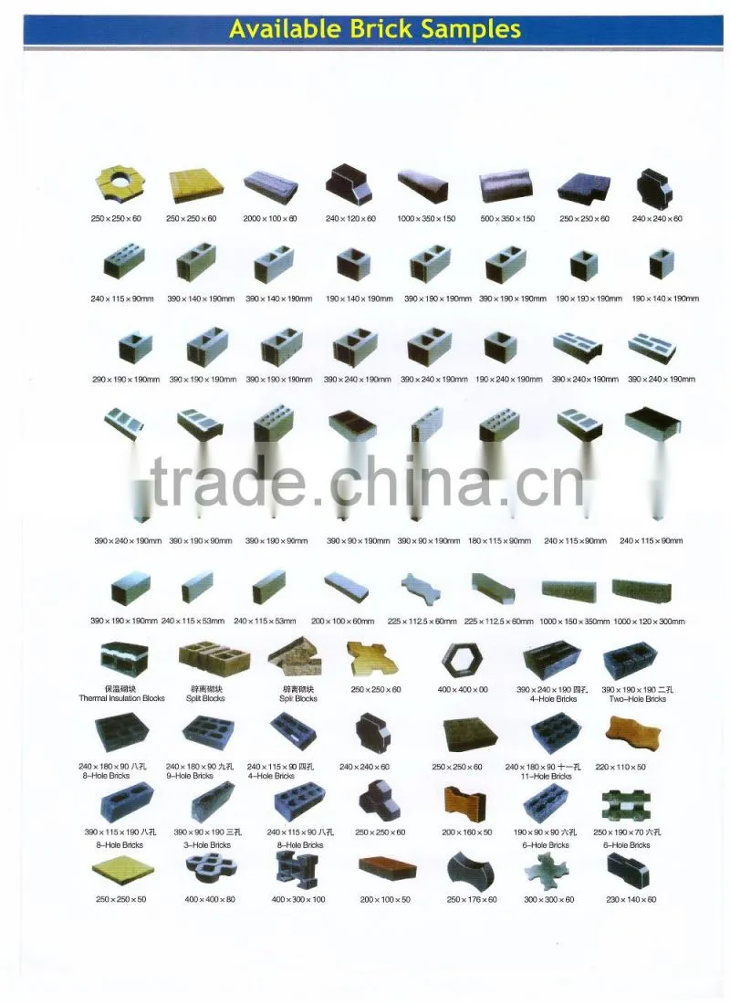 QTY10-15 brick machine price south africa / brick machine plastic pallet