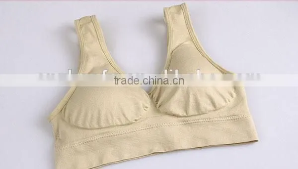 2015 Seamless mutiple colors comfortable yoga /sports bra with padding 1 set (3pcs)