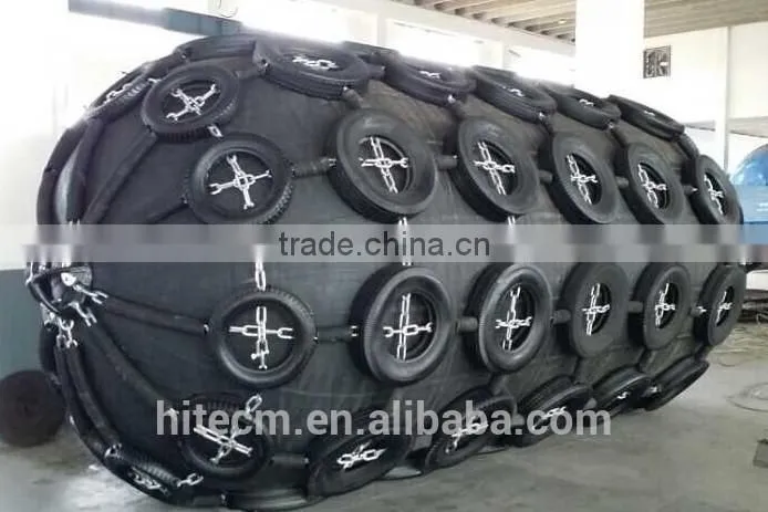 Inflatable marine pneumatic natural rubber fender for ship berthing
